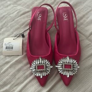 SMF fuchsia micro kitten heels